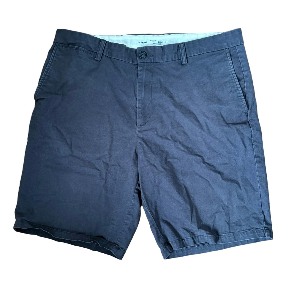 Old Navy Men's Dark Blue Flat Front Shorts